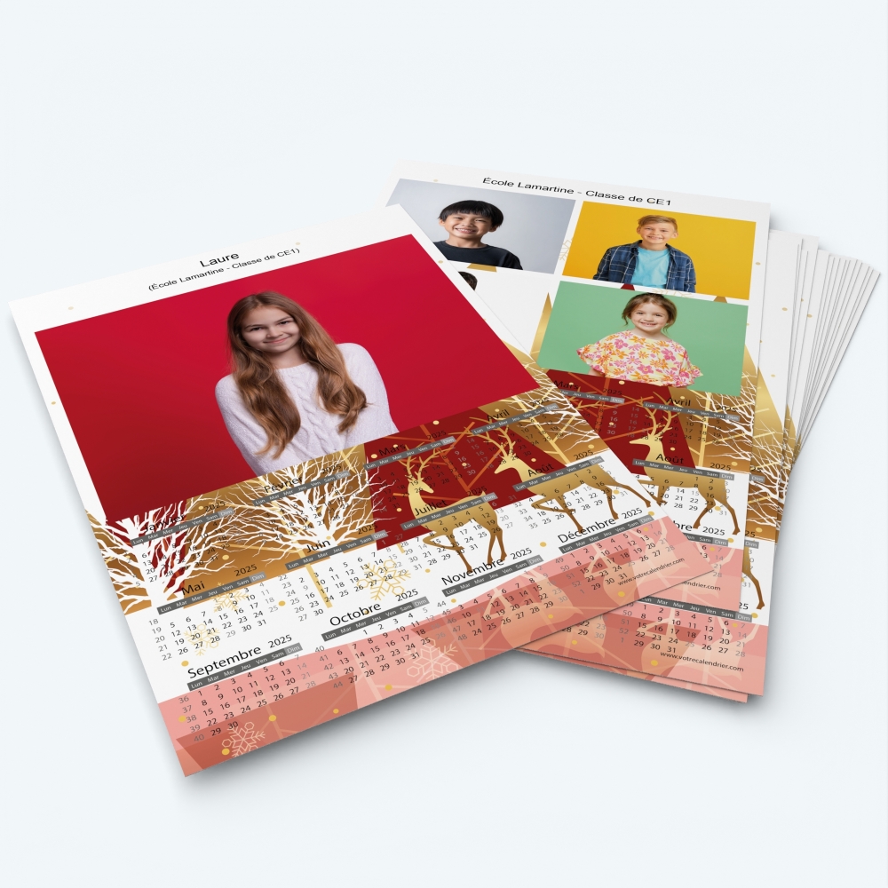 Pack multi calendriers - Une ou plusieurs photos pour chaque enfant