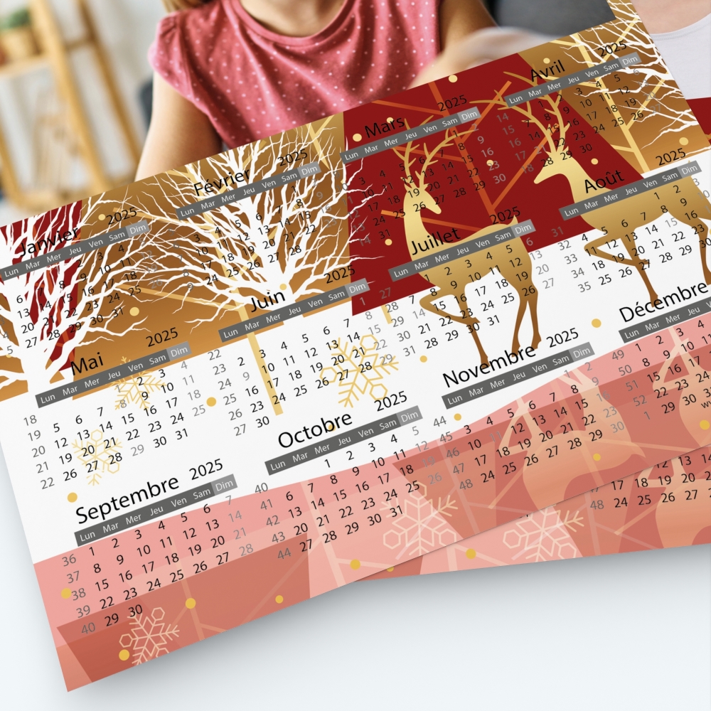 Pack multi calendriers - Grille calendaire utile et pratique