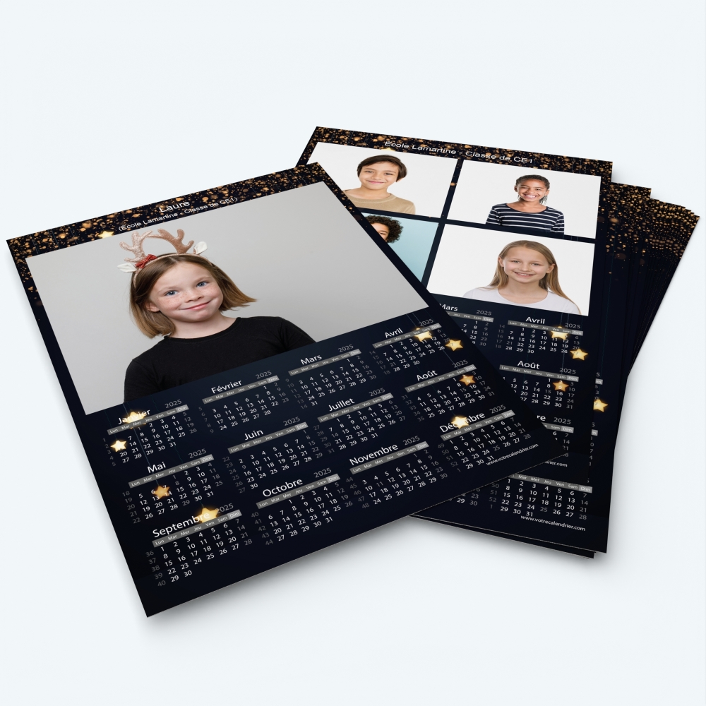 Pack multi calendriers - Une ou plusieurs photos pour chaque enfant