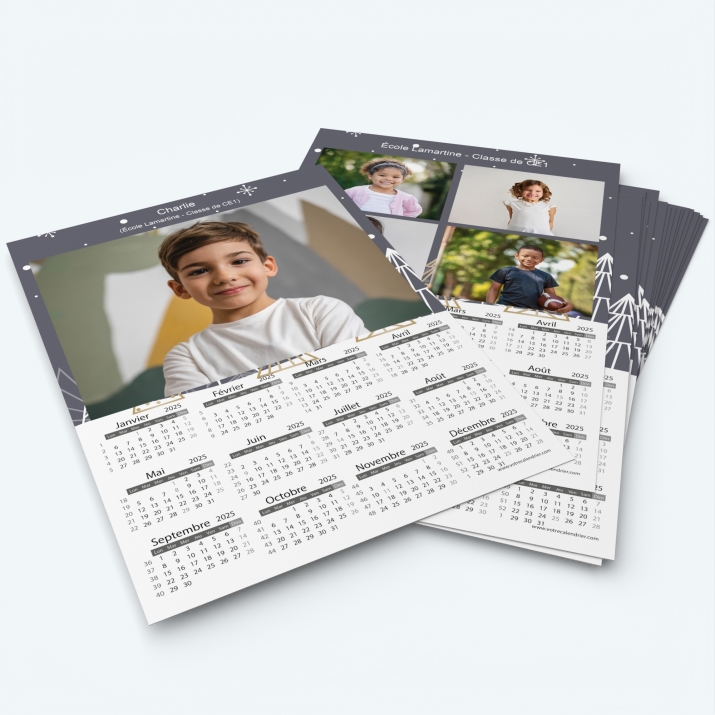 Pack multi calendriers - Une ou plusieurs photos pour chaque enfant