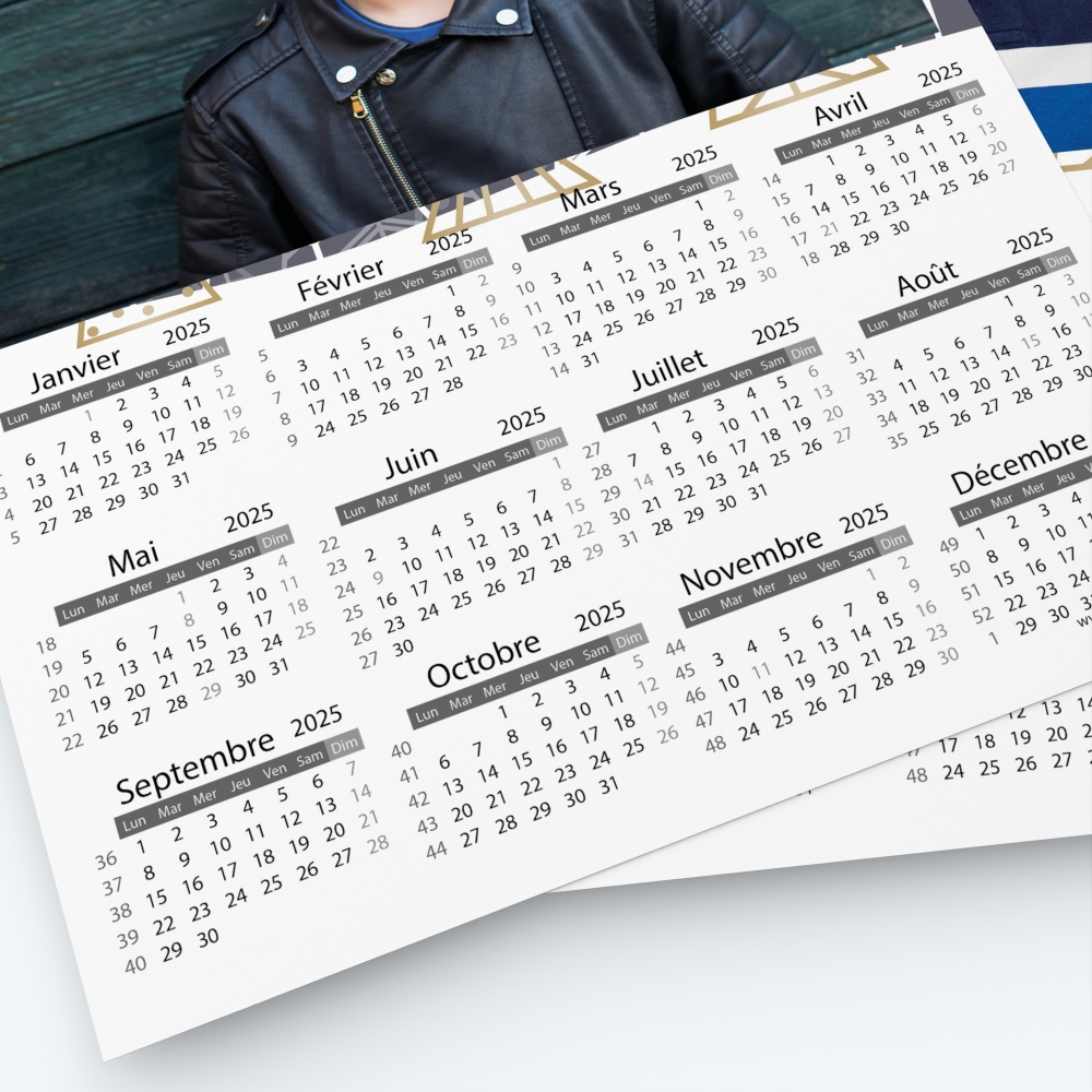 Pack multi calendriers - Grille calendaire utile et pratique