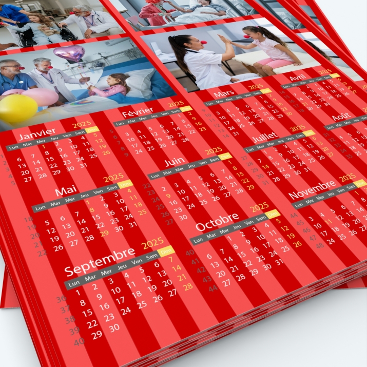 Calendrier photo une page - Grille calendaire personnalisable