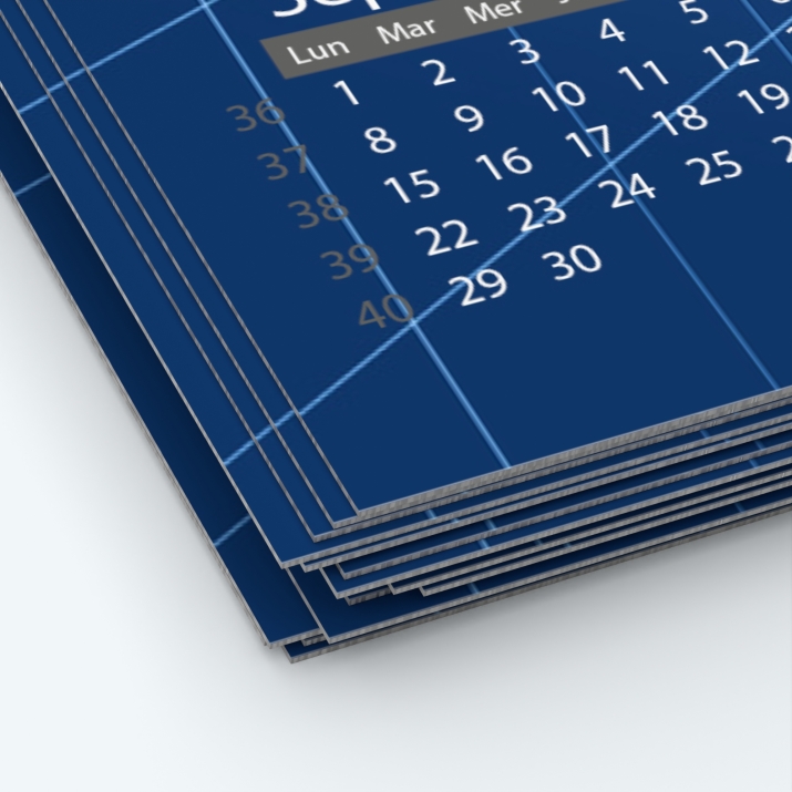 Calendrier photo une page - Minimum de commande : 25 exemplaires