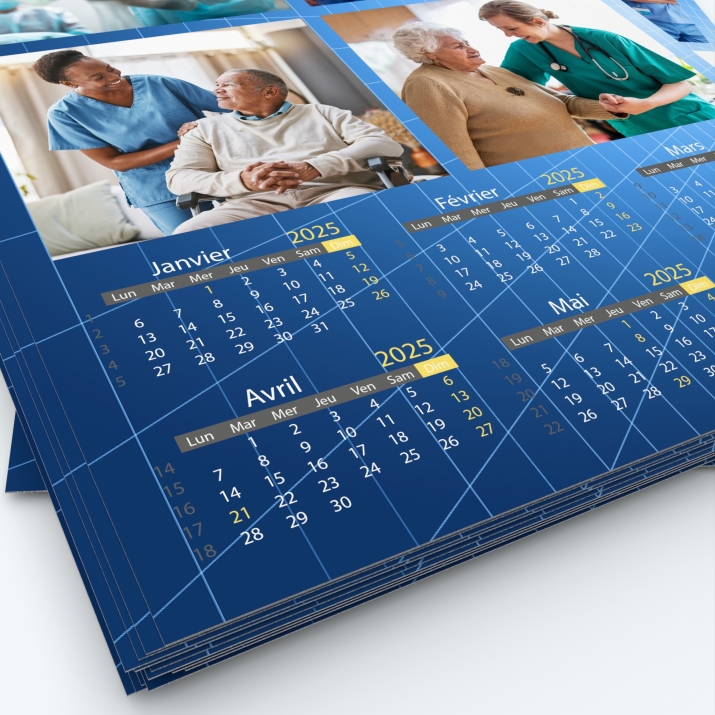 Calendrier photo deux pages XL - Minimum de commande : 25 exemplaires