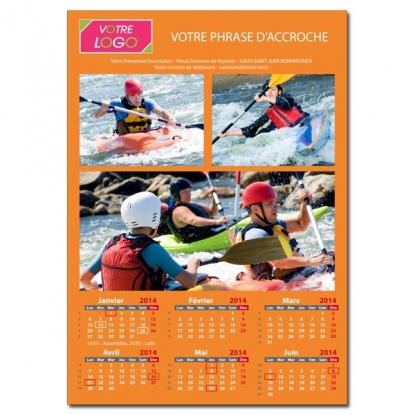 Calendrier photo une page