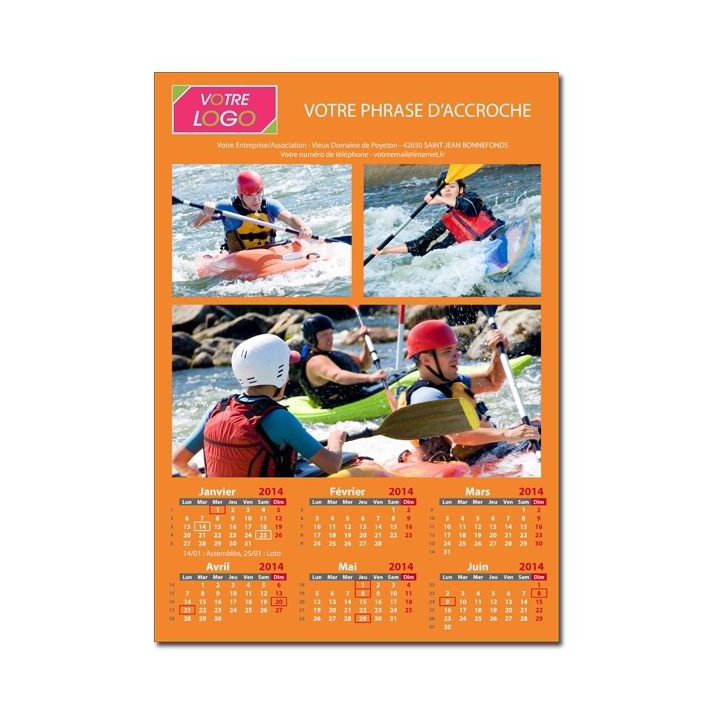Calendrier photo orange XL RECTO/VERSO (A3, A2, A1 ou A0) Calendrier photo orange XL RECTO/VERSO (A3, A2, A1 ou A0)