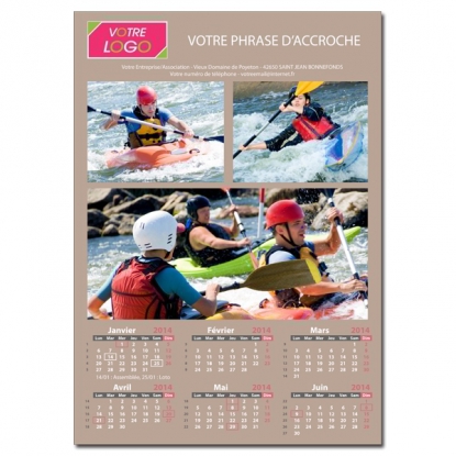 Calendrier photo une page
