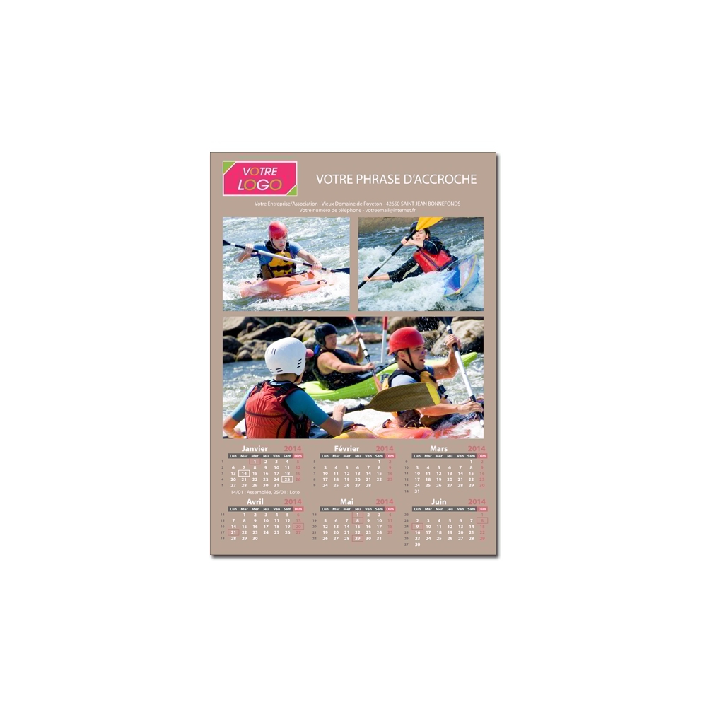 Calendrier photo taupe XL RECTO/VERSO (A3, A2, A1 ou A0) Calendrier photo taupe XL RECTO/VERSO (A3, A2, A1 ou A0)