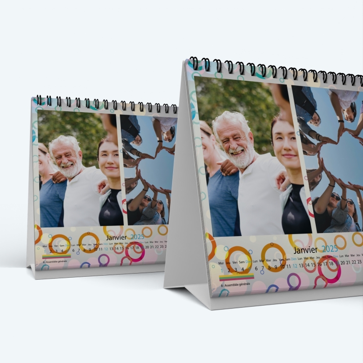 Calendrier de bureau CARRE - Minimum de commande : 25 exemplaires