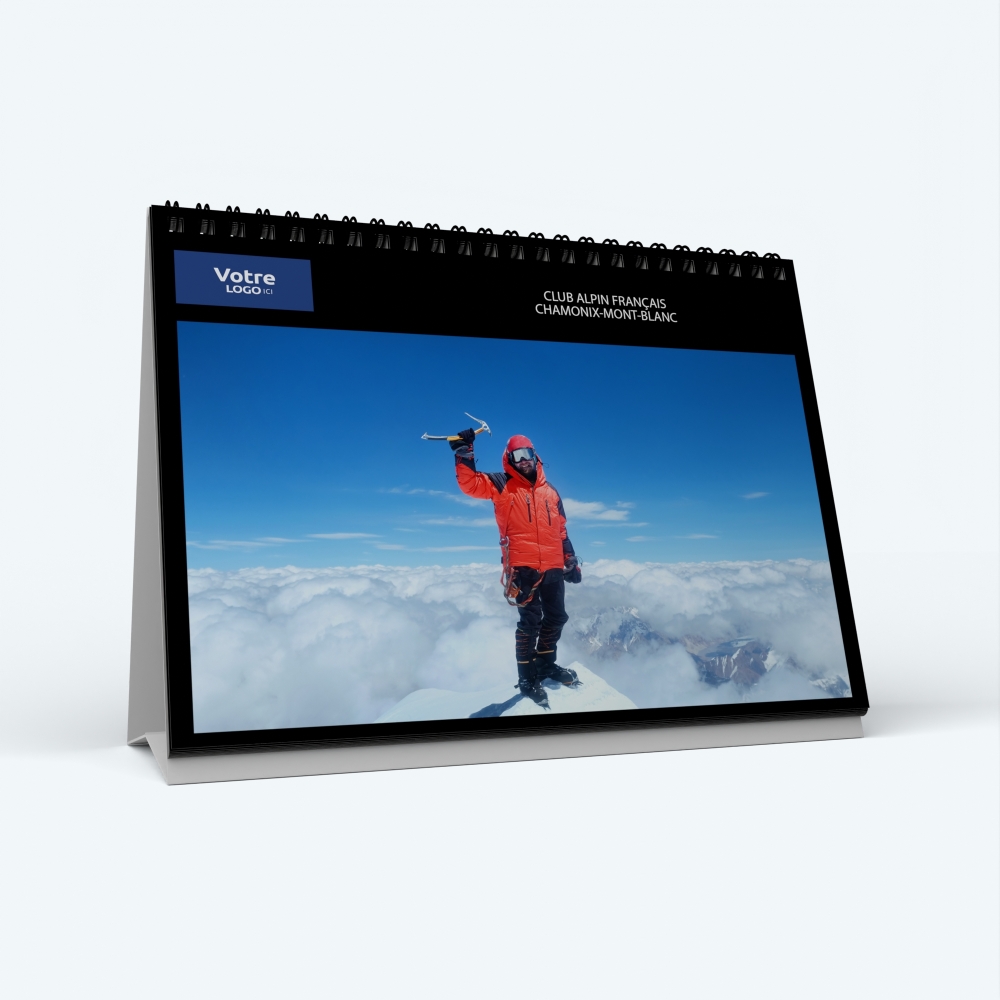 Calendrier de bureau MAXI PANO - Nombre de photos, logos et texte illimité