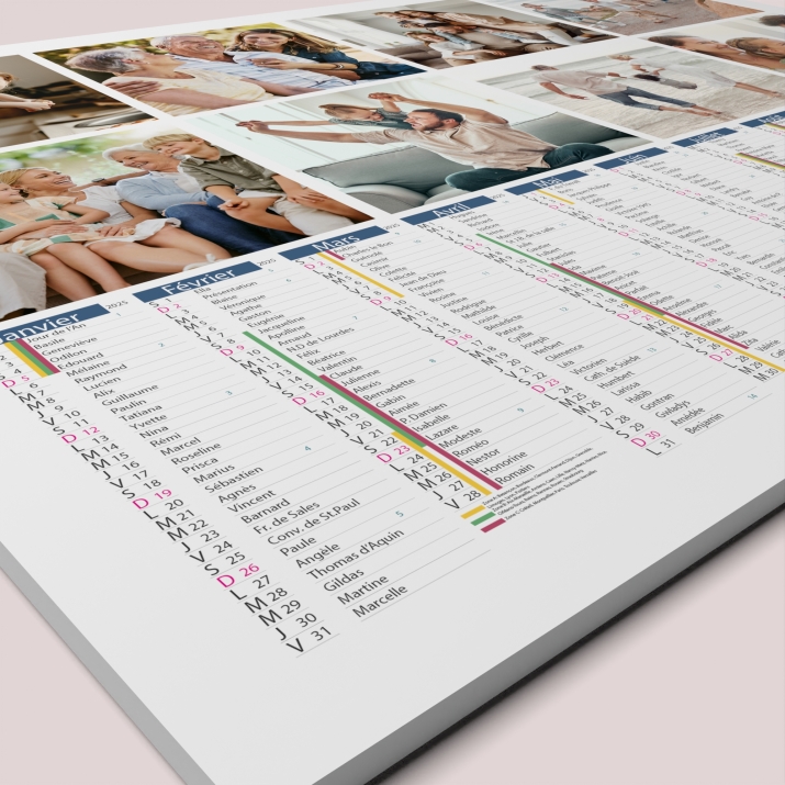 Calendrier photo bancaire