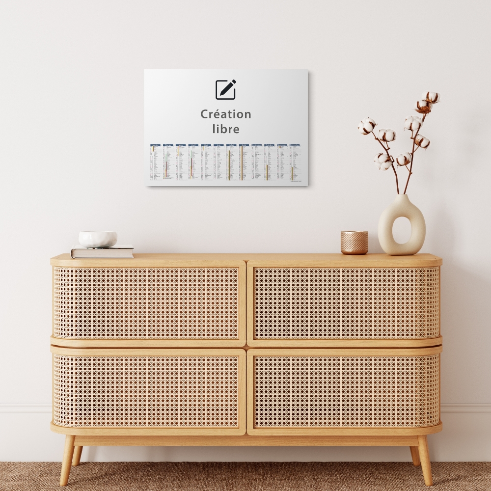 Calendrier photo tableau