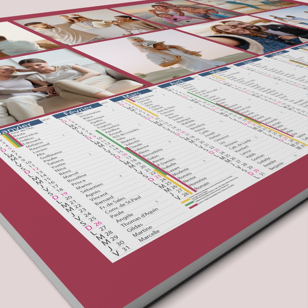 Calendrier photo bancaire