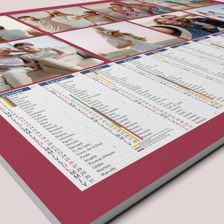 Calendrier photo bancaire