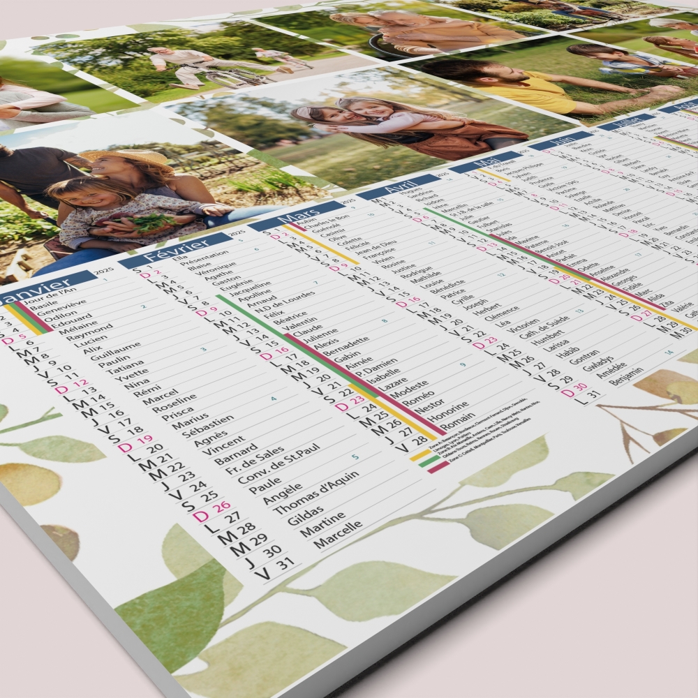 Calendrier photo bancaire