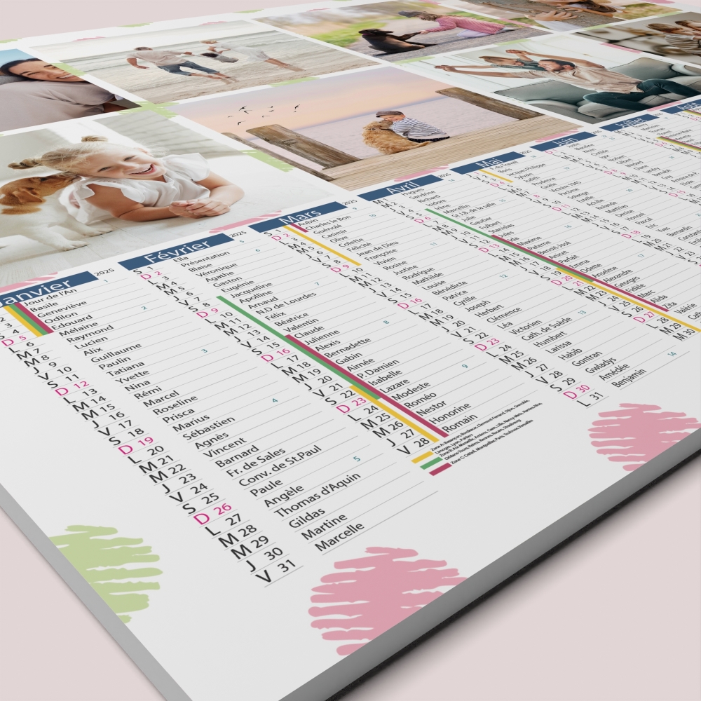 Calendrier photo bancaire