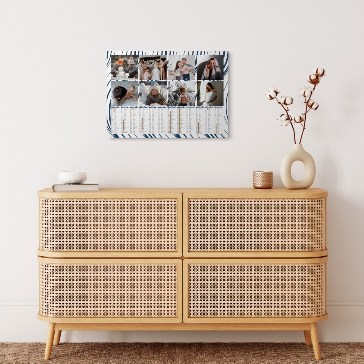 Calendrier photo tableau