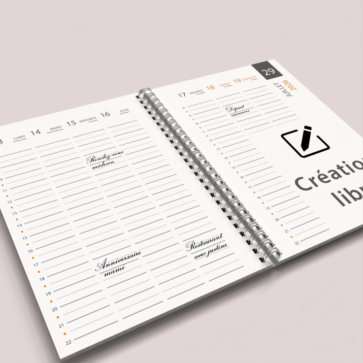 Agenda photo personnalisé
