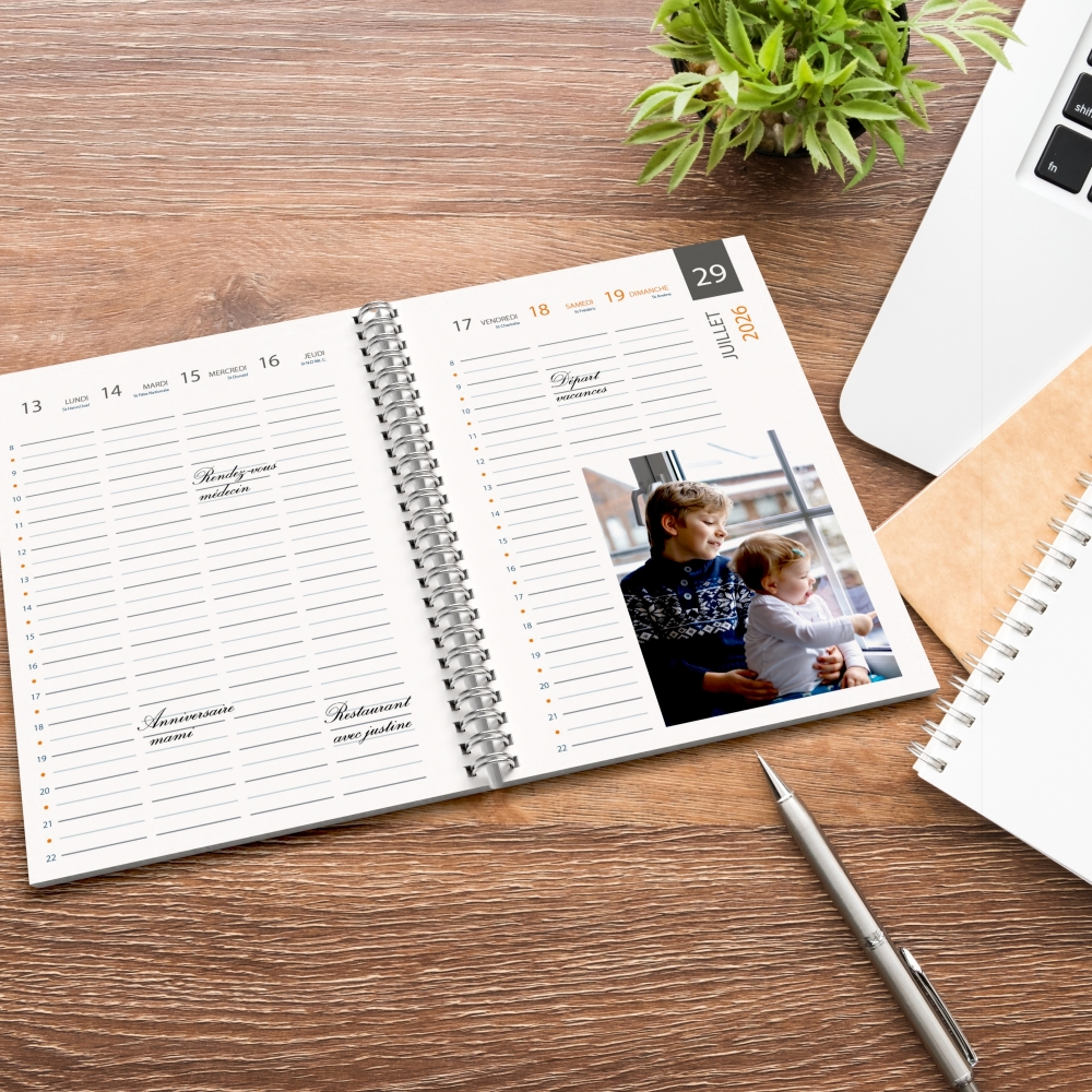 Agenda photo personnalisé