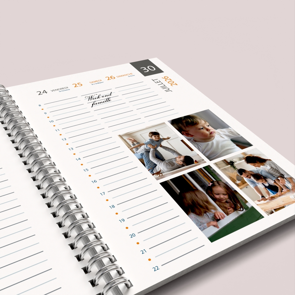 Agenda photo personnalisé