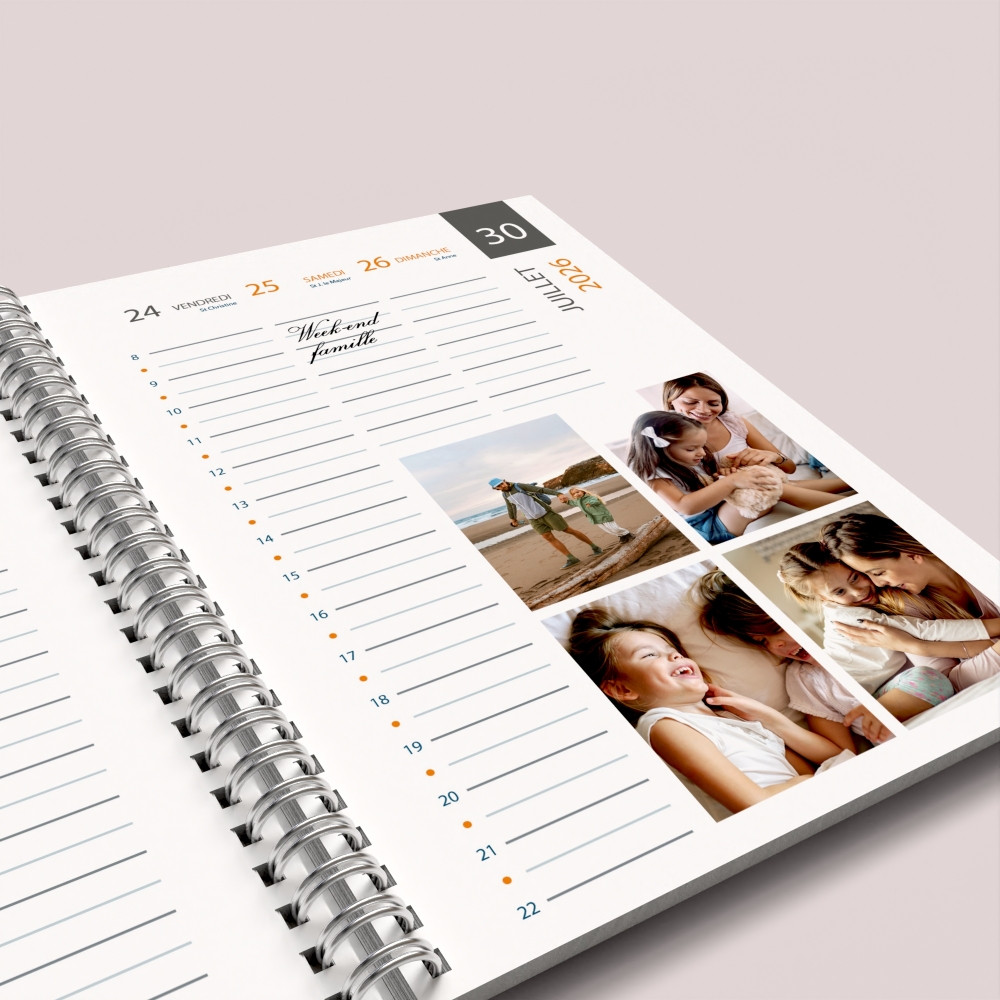 Agenda photo personnalisé