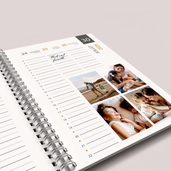 Agenda photo personnalisé