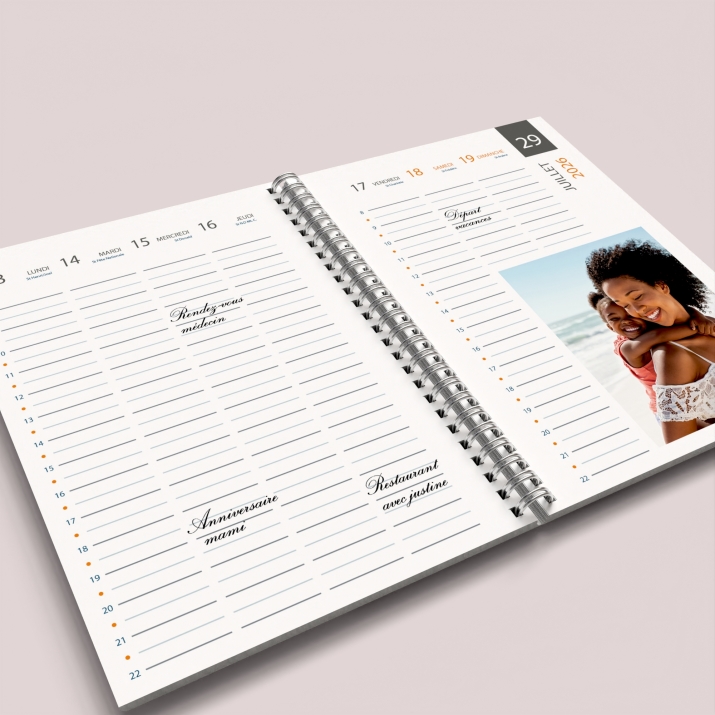 Agenda photo personnalisé