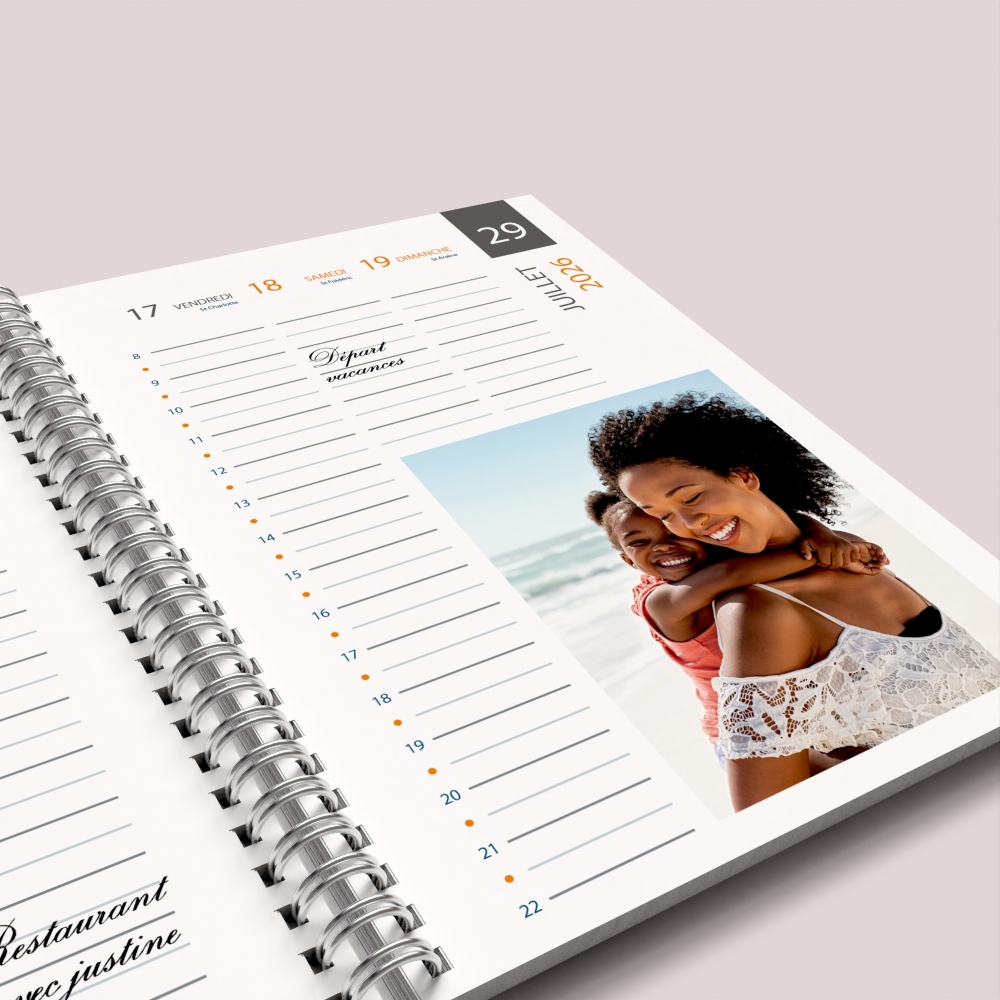 Agenda photo personnalisé