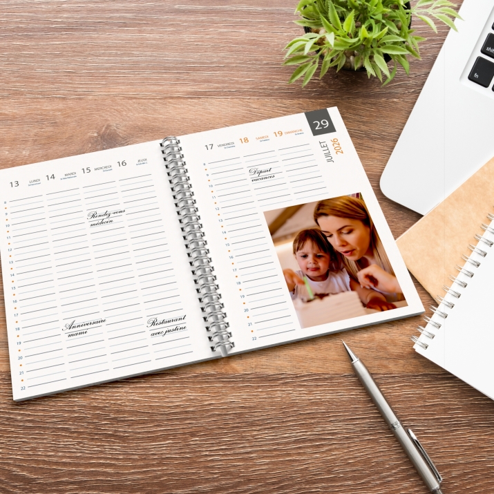 Agenda photo personnalisé