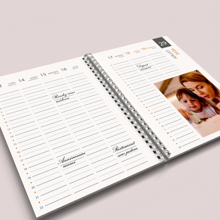 Agenda photo personnalisé