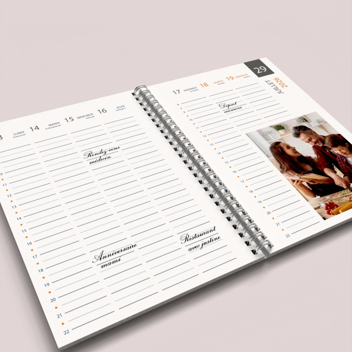 Agenda photo personnalisé
