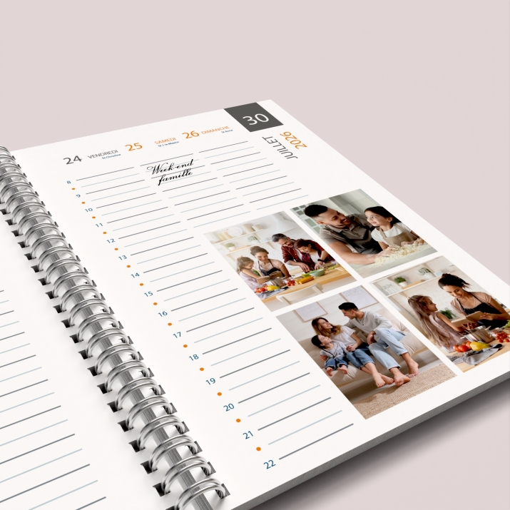 Agenda photo personnalisé