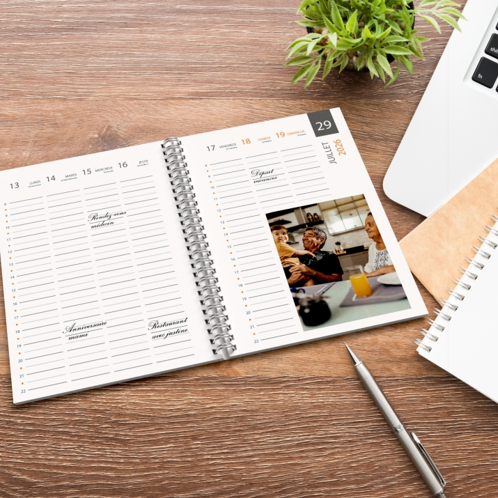Agenda photo personnalisé