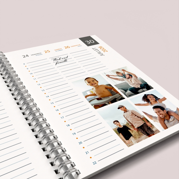 Agenda photo personnalisé