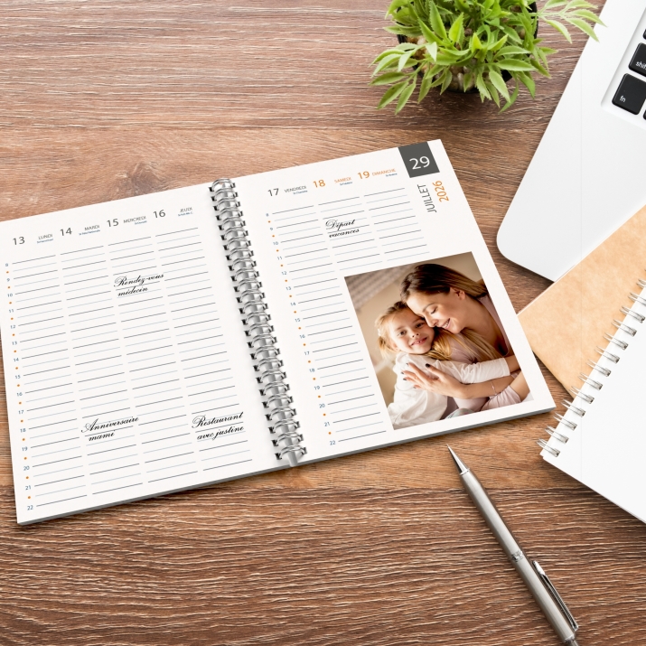 Agenda photo personnalisé