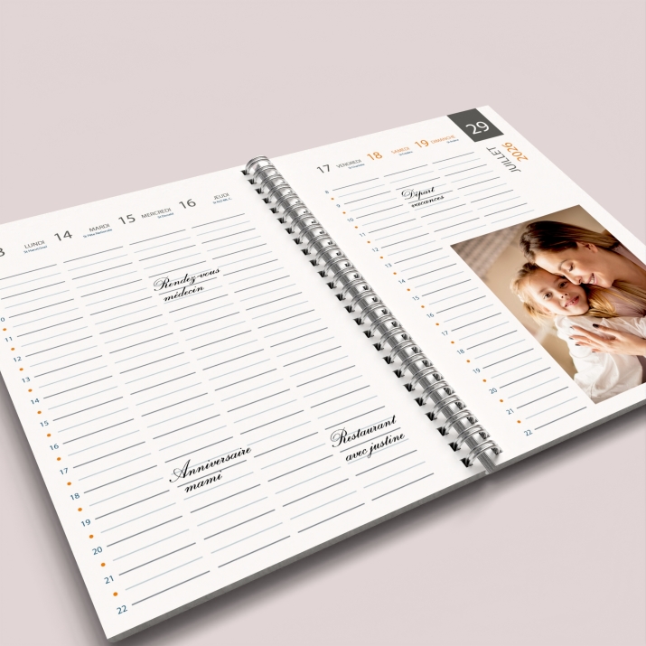 Agenda photo personnalisé
