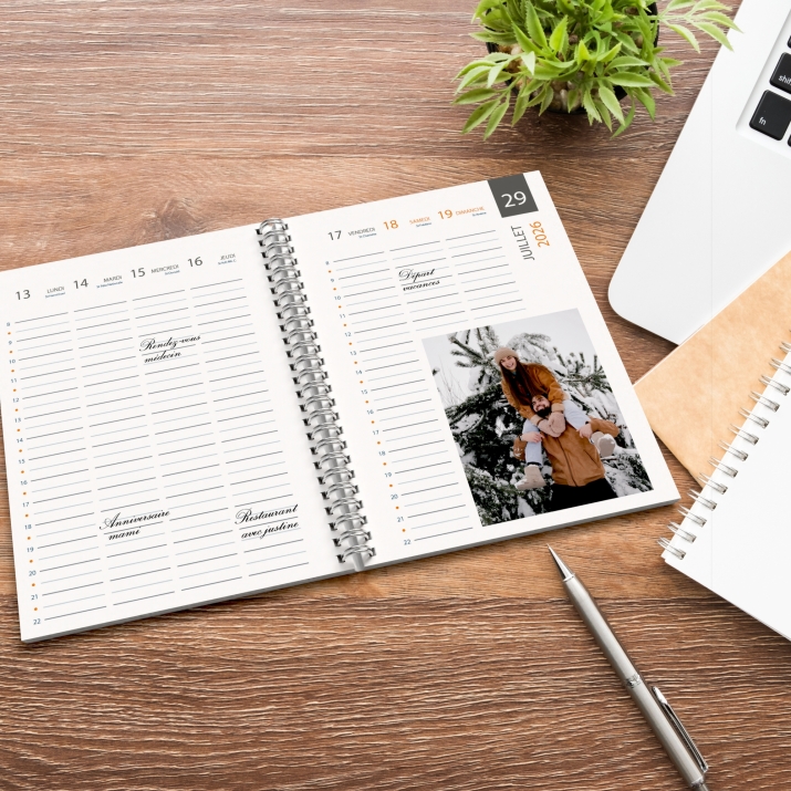 Agenda photo personnalisé