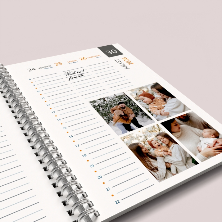 Agenda photo personnalisé