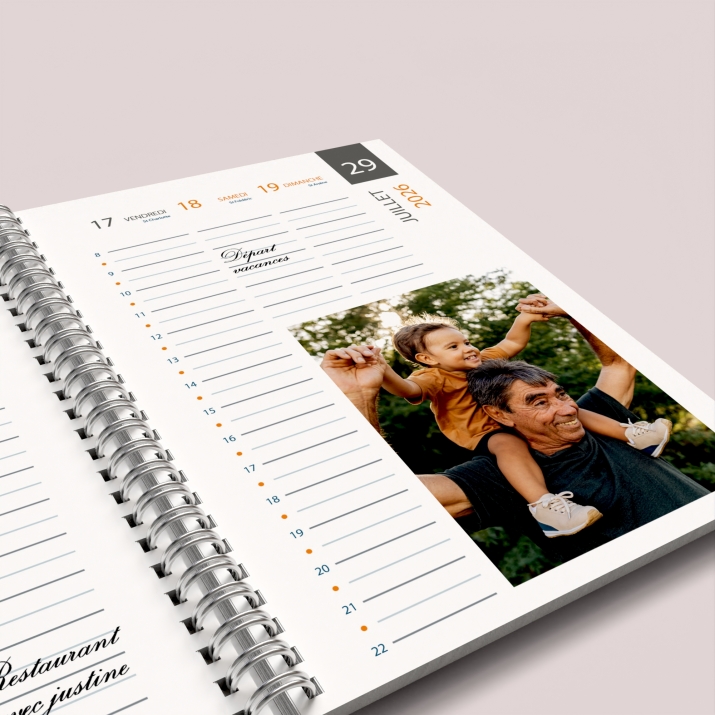 Agenda photo personnalisé