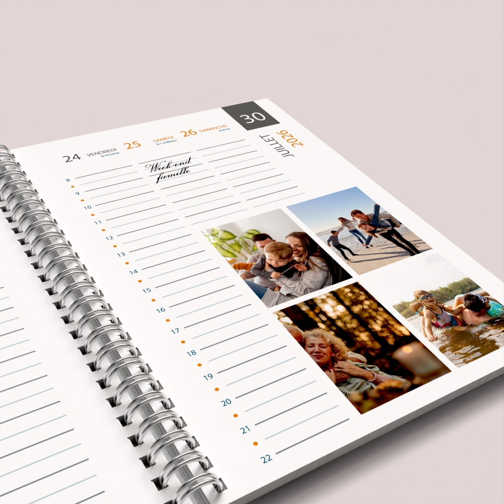 Agenda photo personnalisé