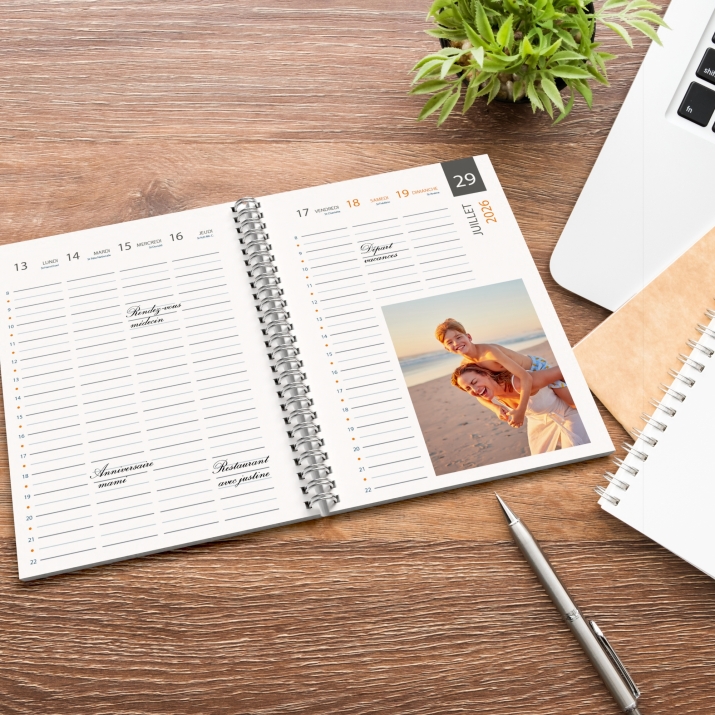 Agenda photo personnalisé