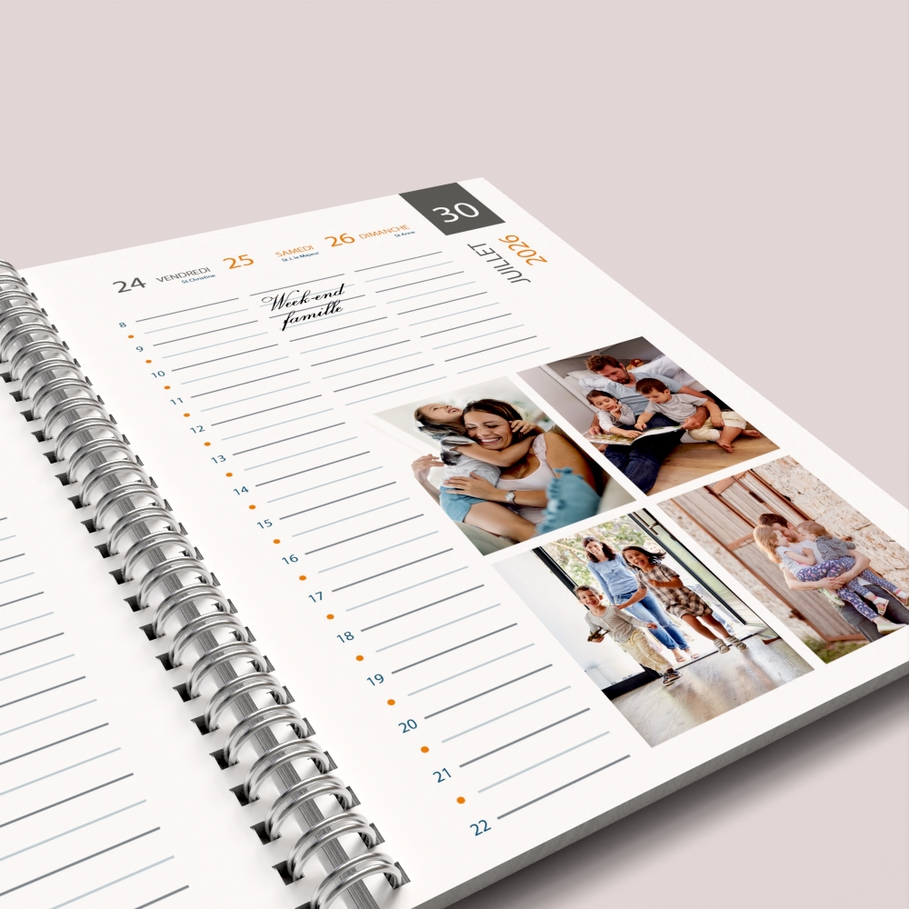 Agenda photo personnalisé
