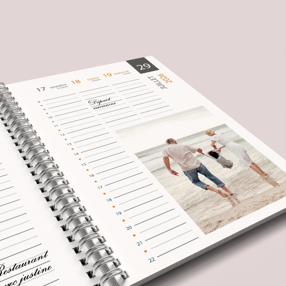 Agenda photo personnalisé