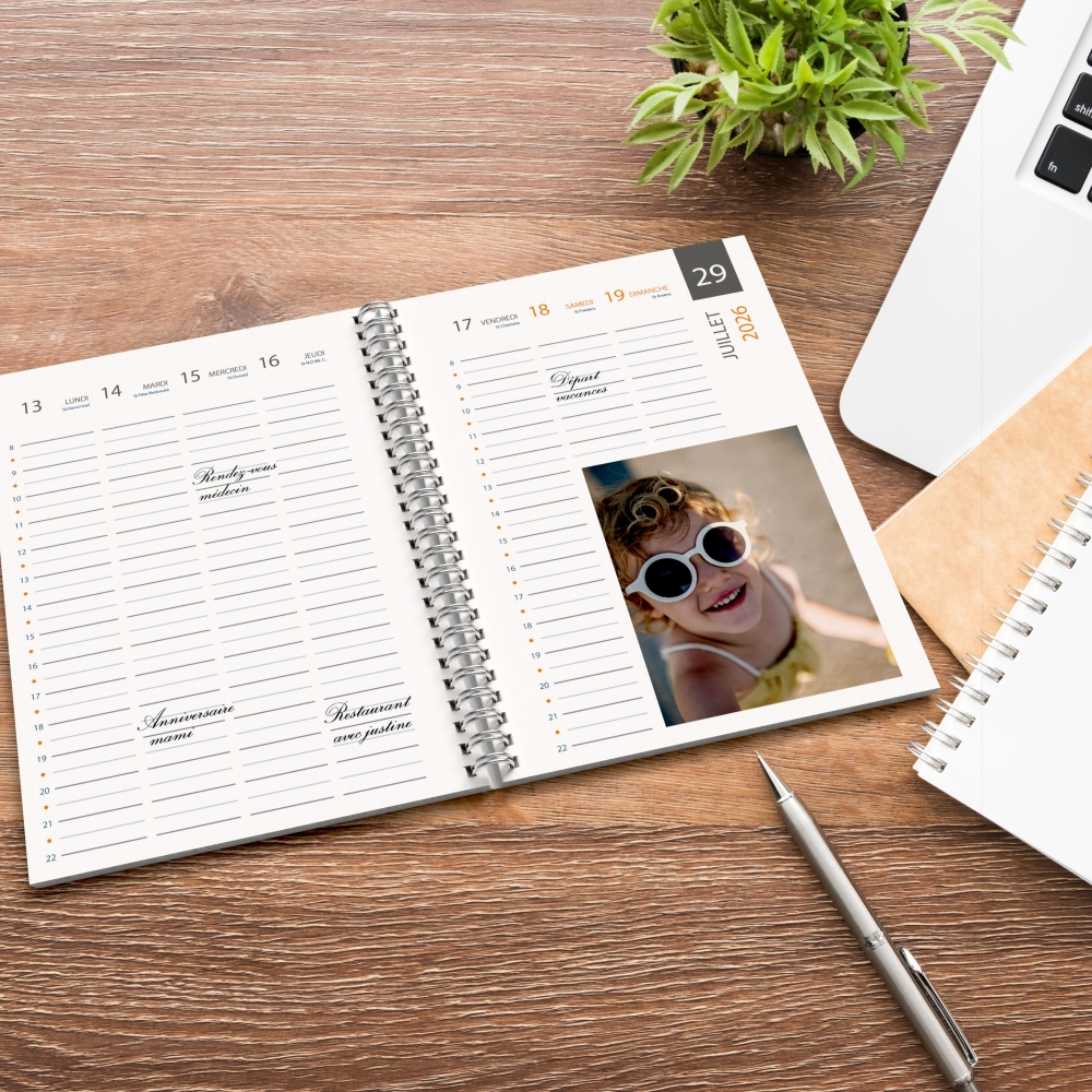 Agenda photo personnalisé
