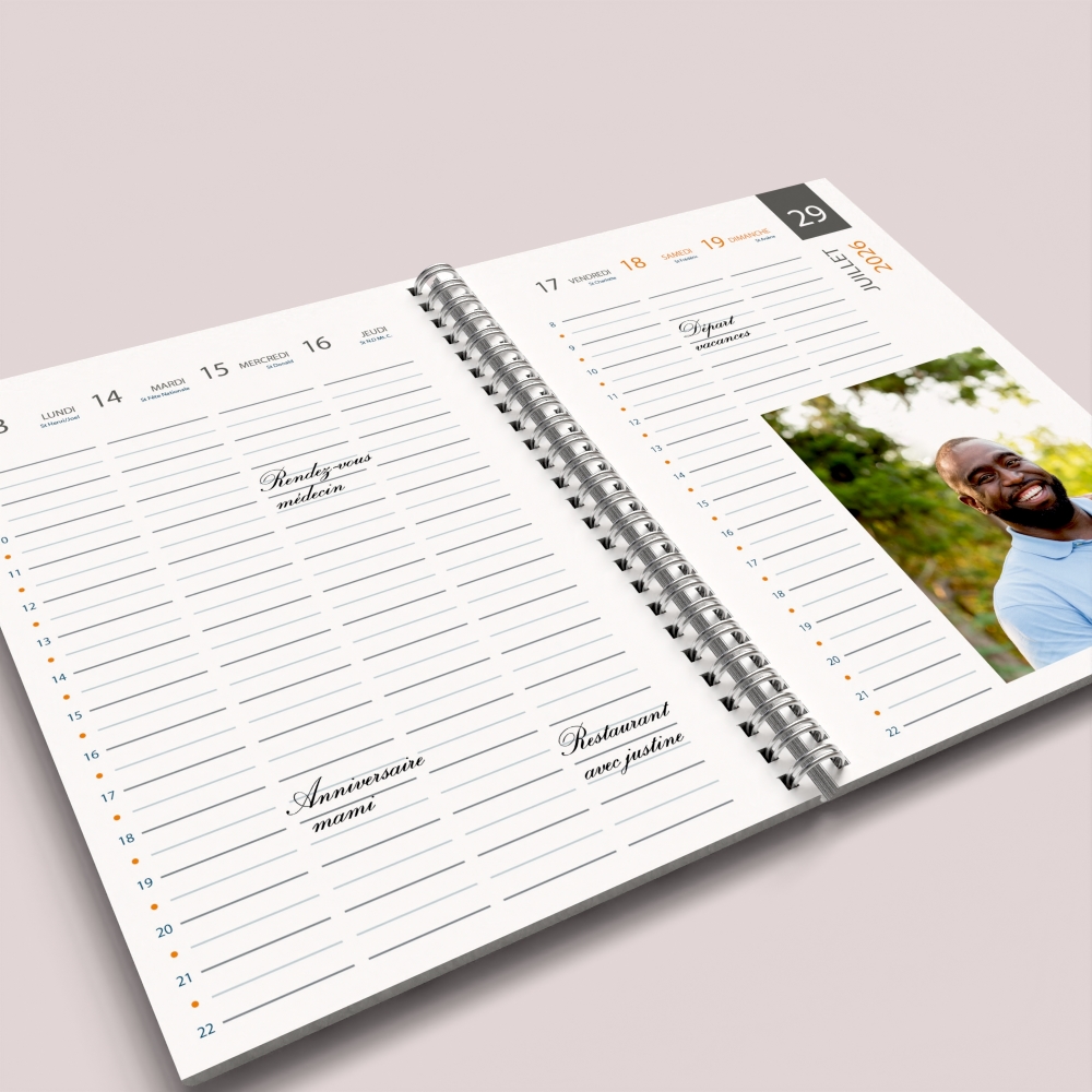 Agenda photo personnalisé