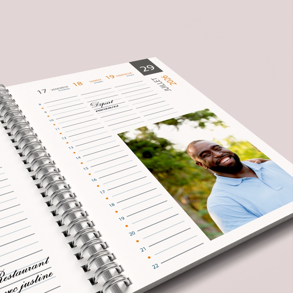 Agenda photo personnalisé