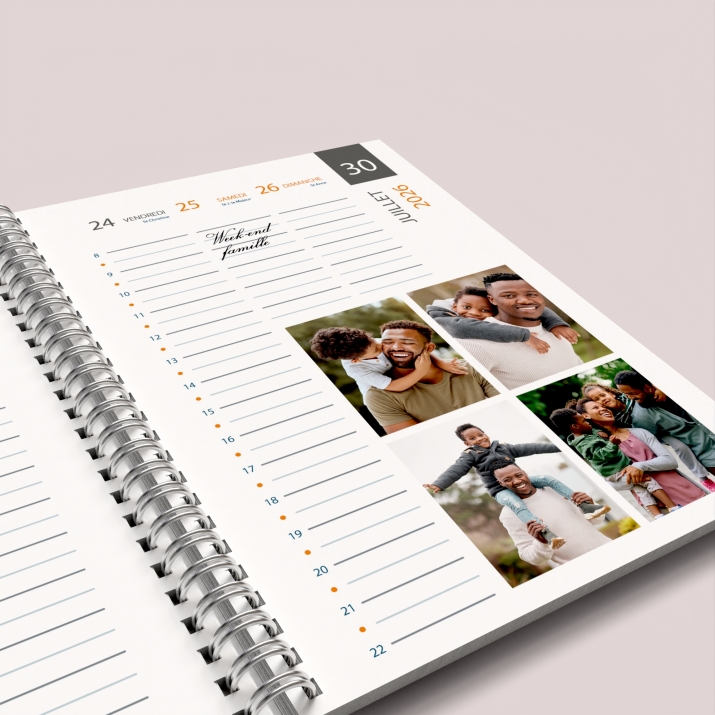 Agenda photo personnalisé