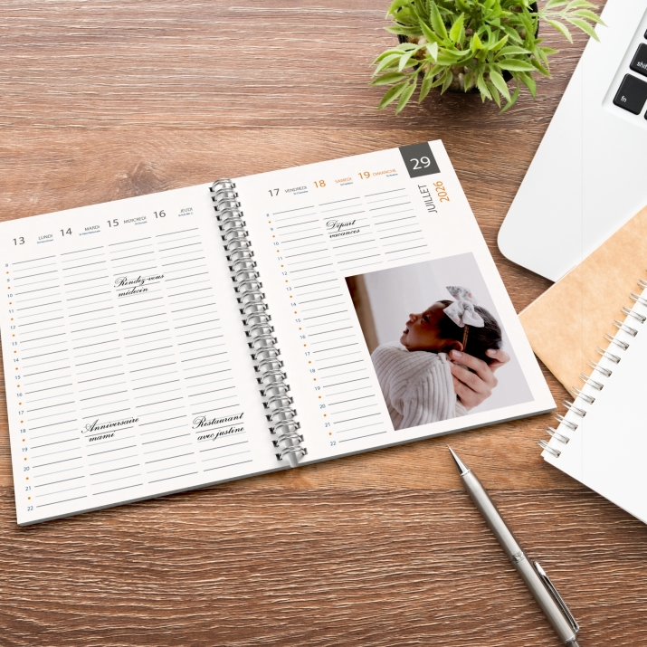 Agenda photo personnalisé