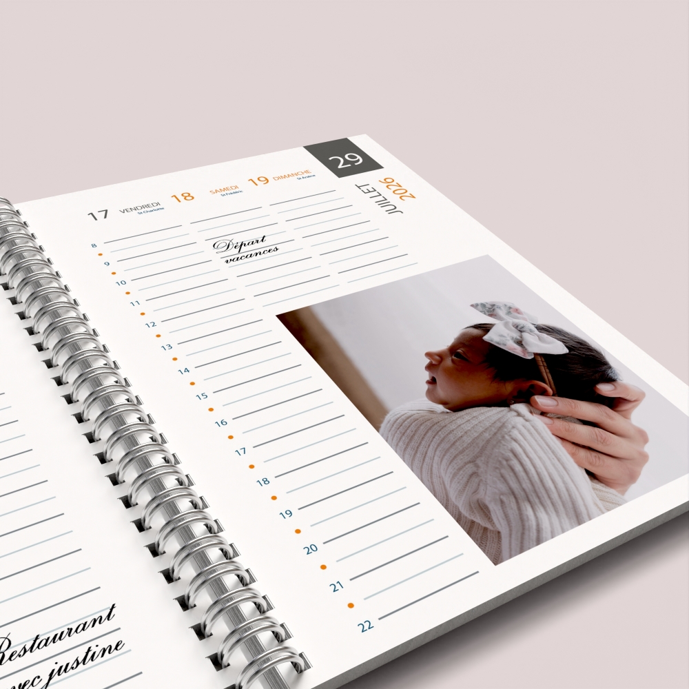 Agenda photo personnalisé