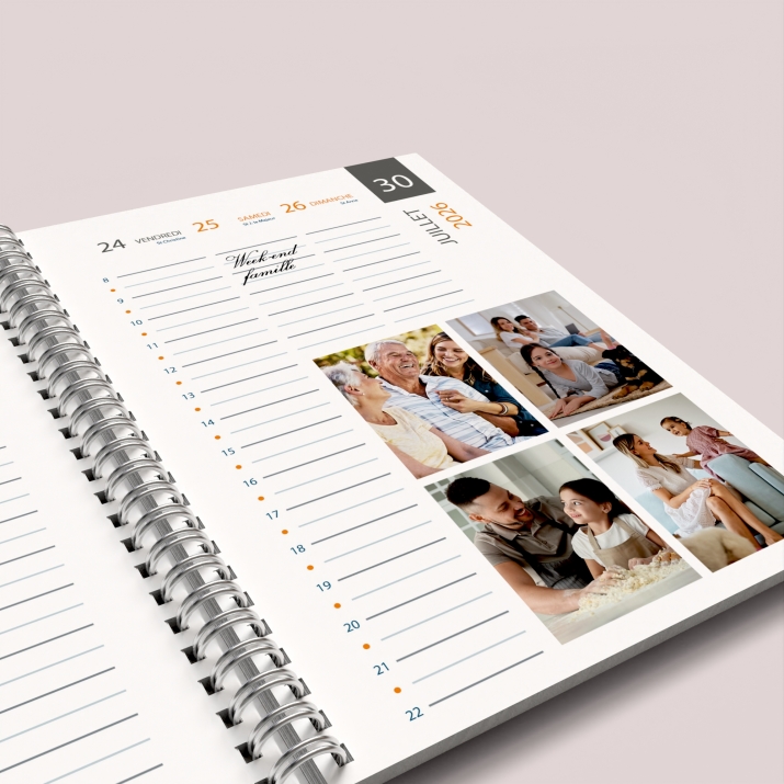 Agenda photo personnalisé